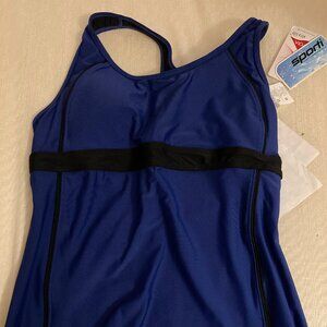 Sporti Active Racerback Solid Tankini Top